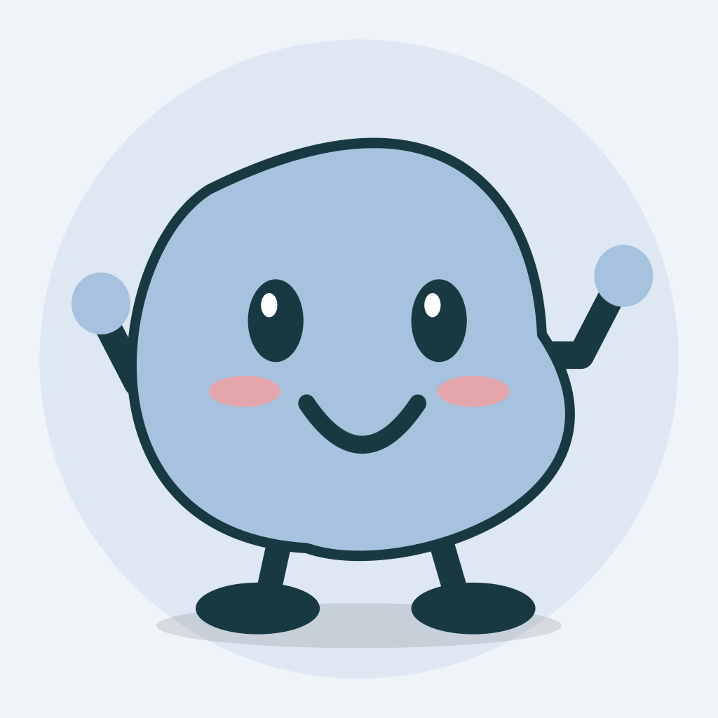 Pebble, the Weight Tracker: Pebble mascot